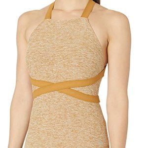 Beautiful golden workout top by Alo, M
